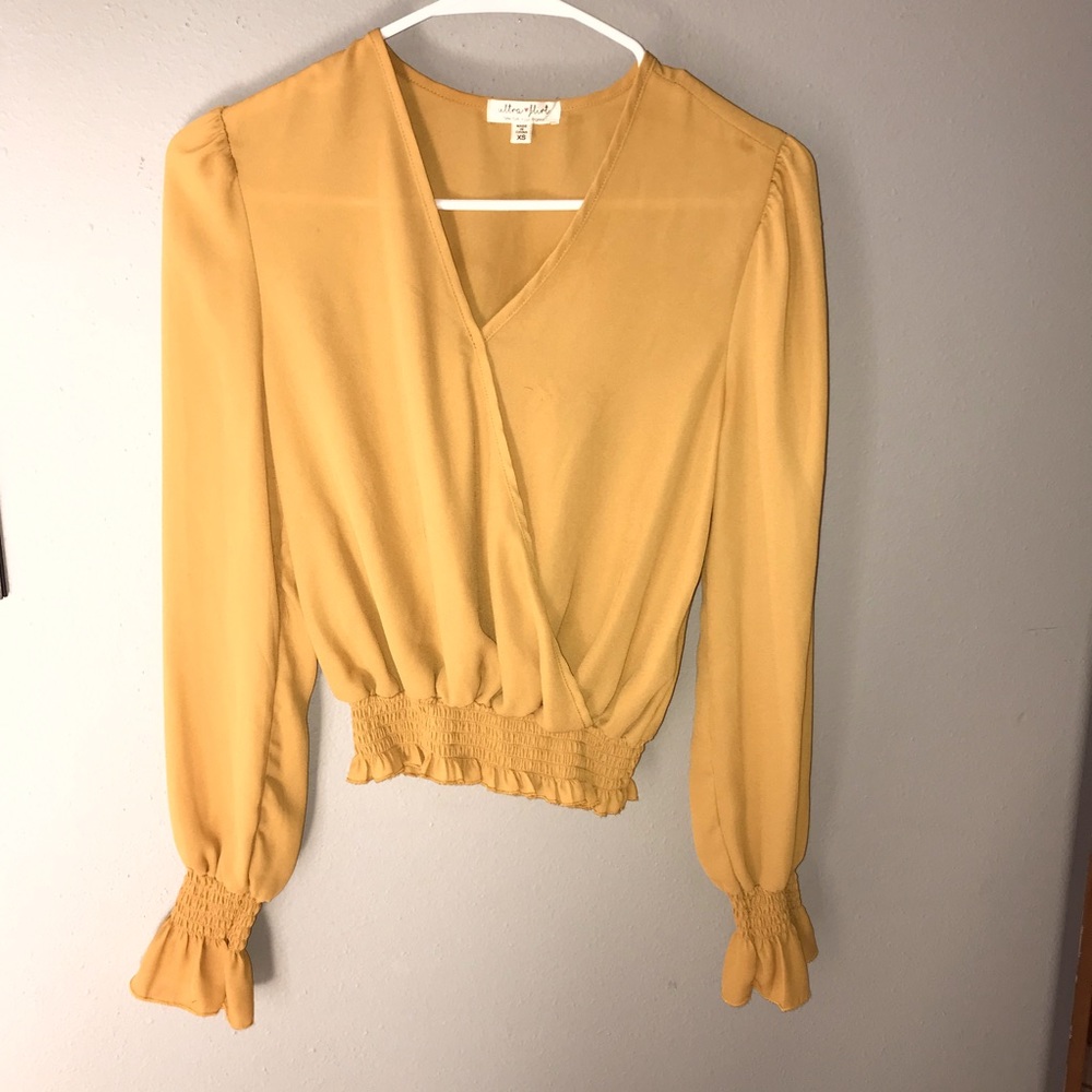 Mustard yellow blouse